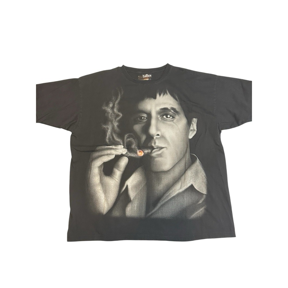 Vintage Scarface Clothing Co Big Graphic T‎ Shirt Size 2XL Black Y2K